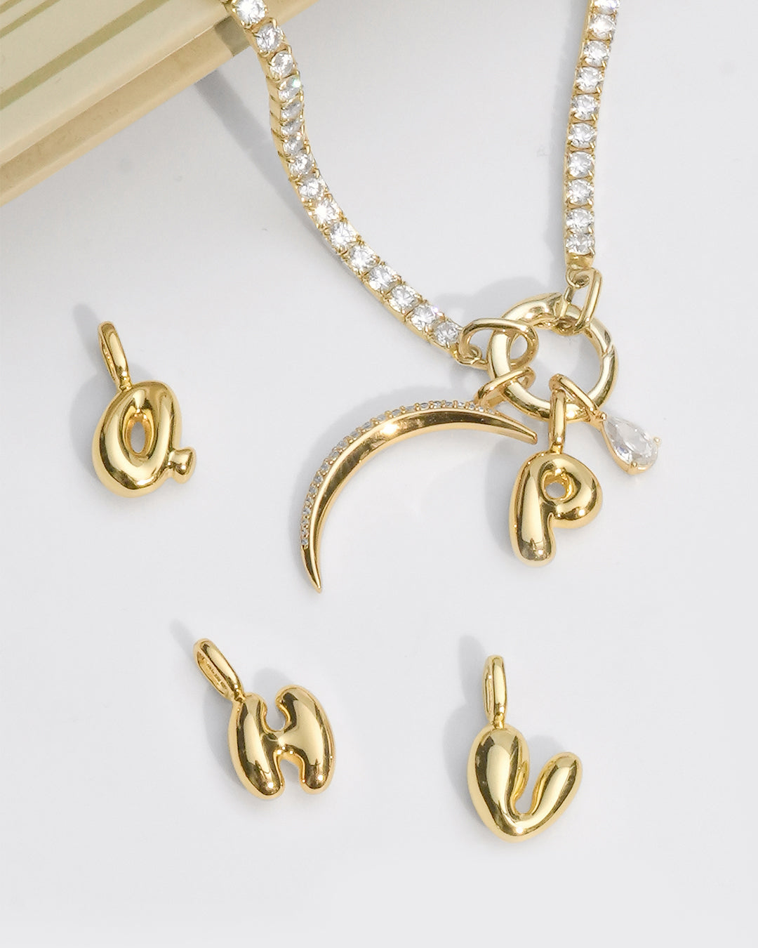 Gold H Letter Charm