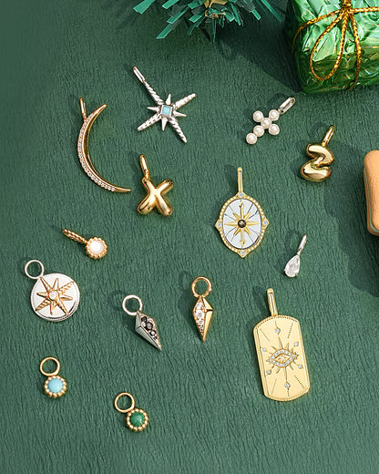 Gold X Letter Charm