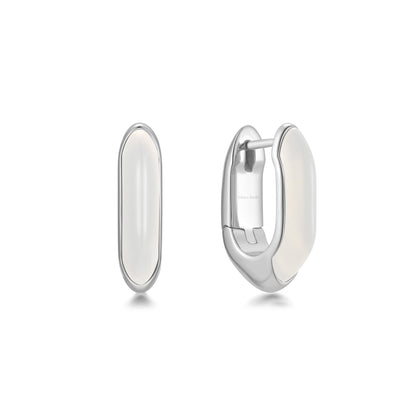 Aimee Joelle Remi Silver Huggie Hoop Earrings