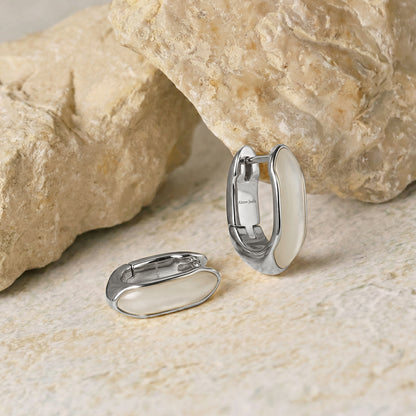 Aimee Joelle Remi Silver Huggie Hoop Earrings