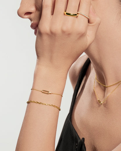 Ania Haie gold pavé ring view
