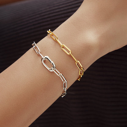 Silver Linked Chunky Bracelet