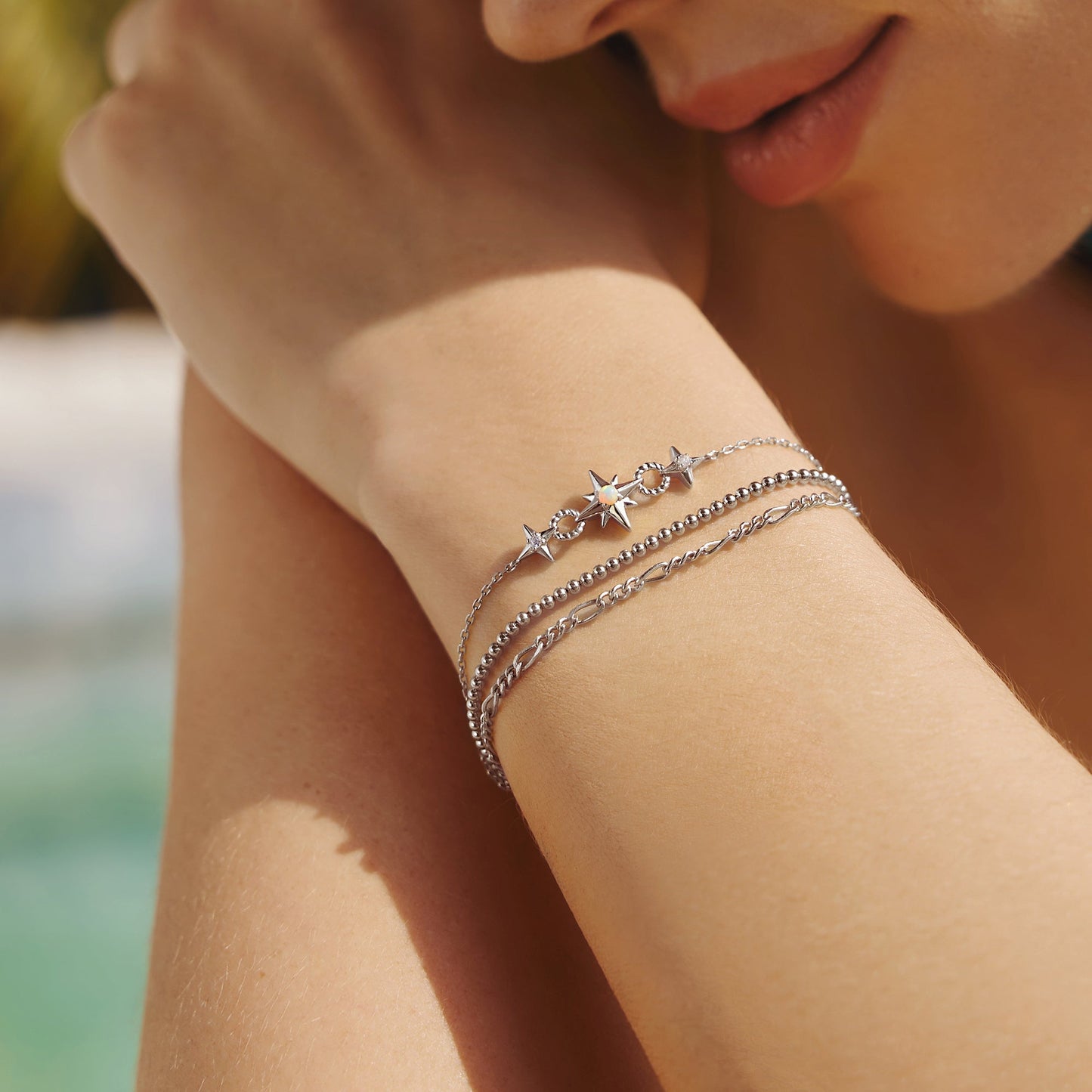 Silver Beaded Bracelet