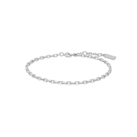 Silver Paper Clip Chain Bracelet