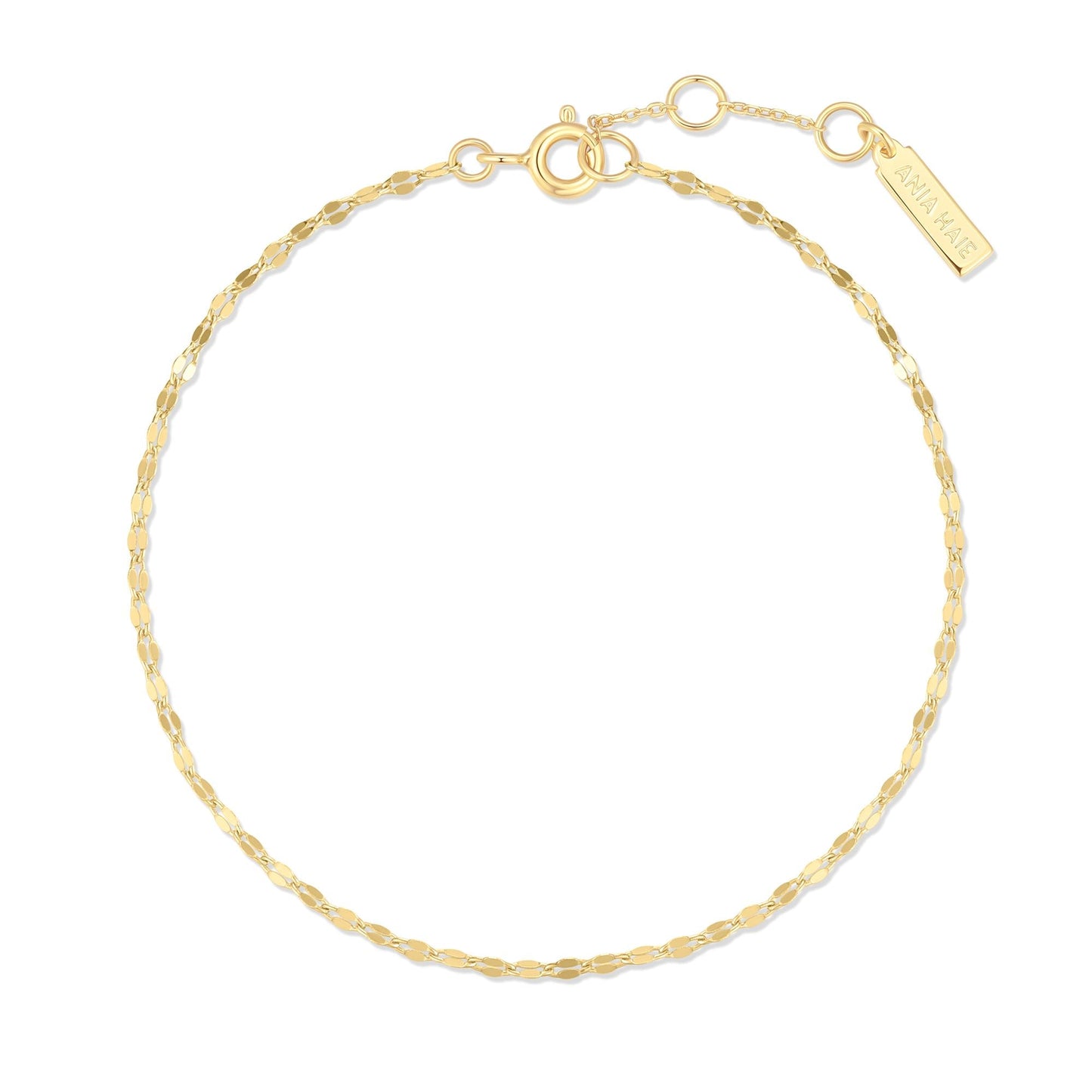 Ania Haie Gold Textured Chain Bracelet top view