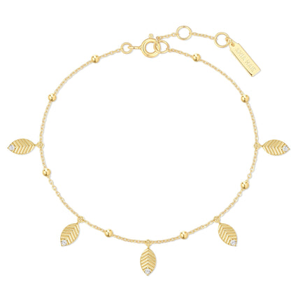 Gold Leaf Station Bracelet