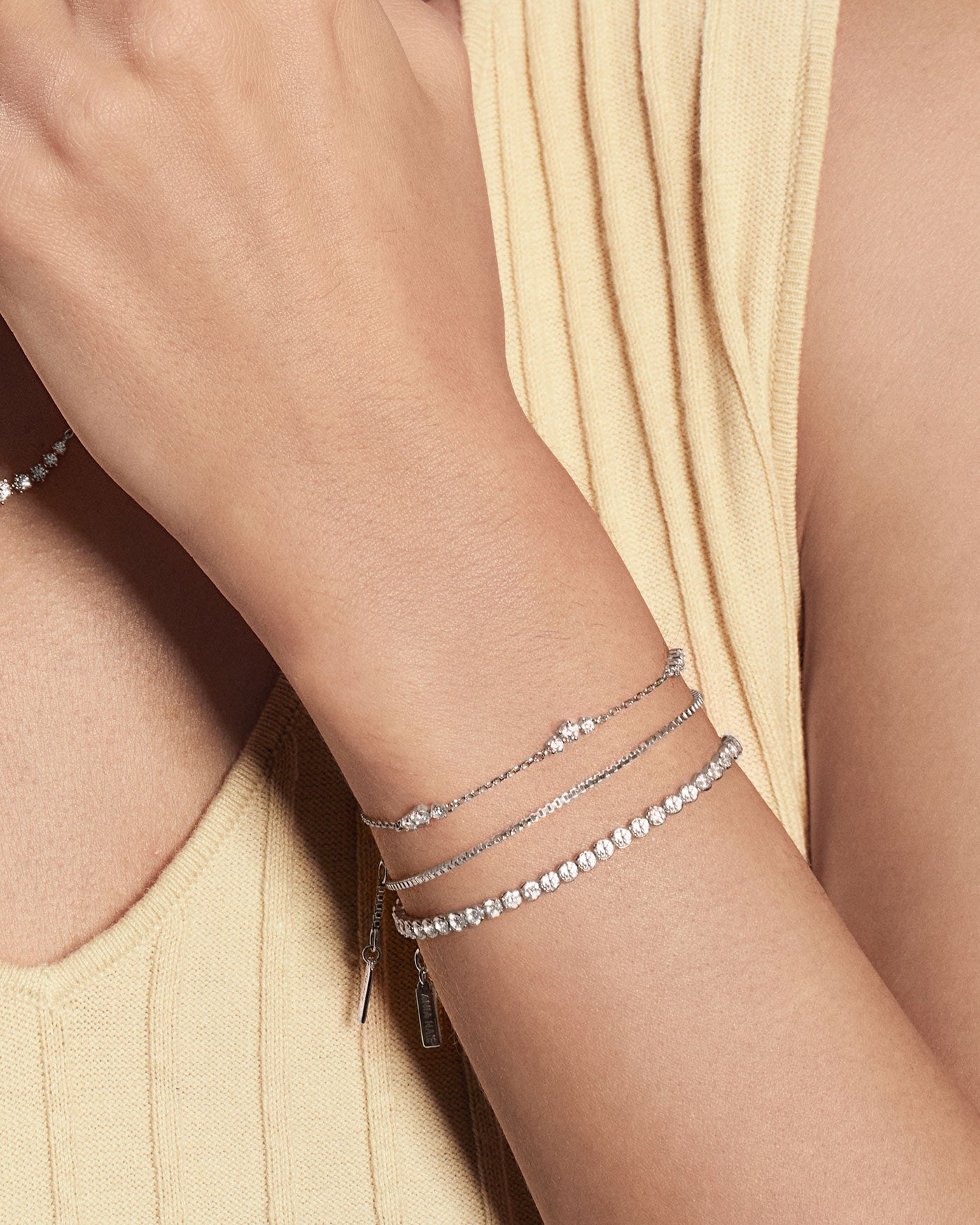 Silver Cluster Station Bracelet