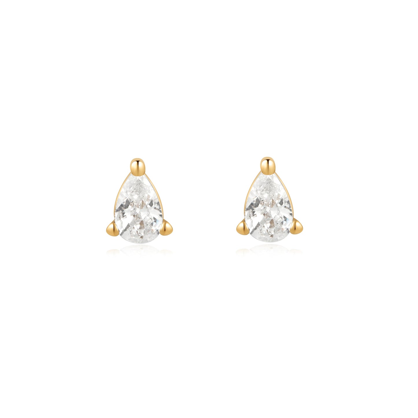 Front view of Ania Haie Gold Pear Stud