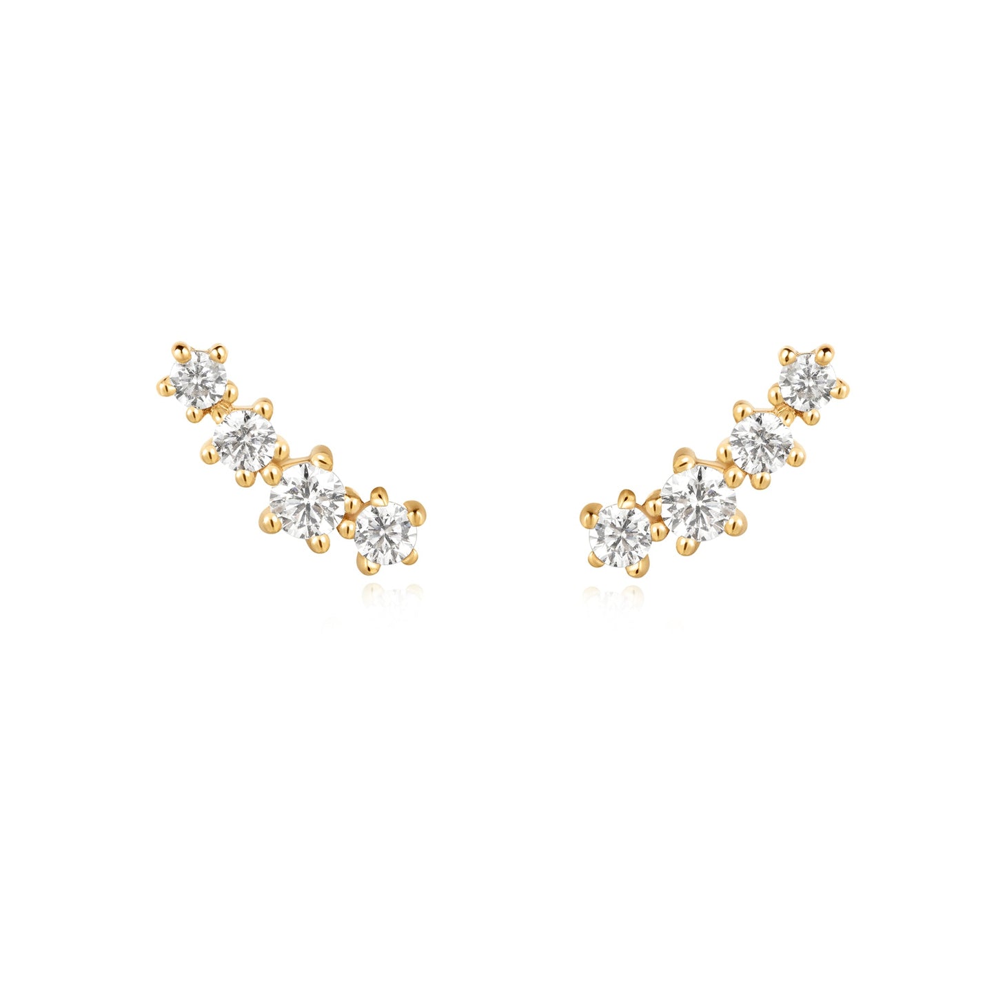Gold Sparkle Climber Studs - Ania Haie 