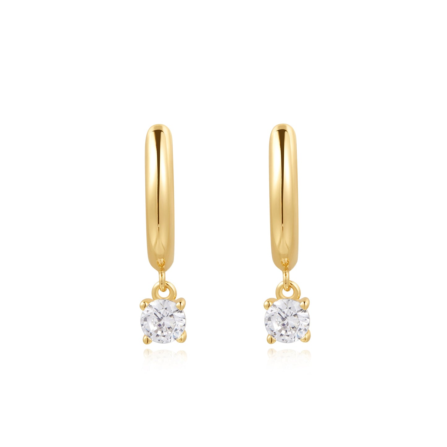 Gold Drop Solitaire Huggies