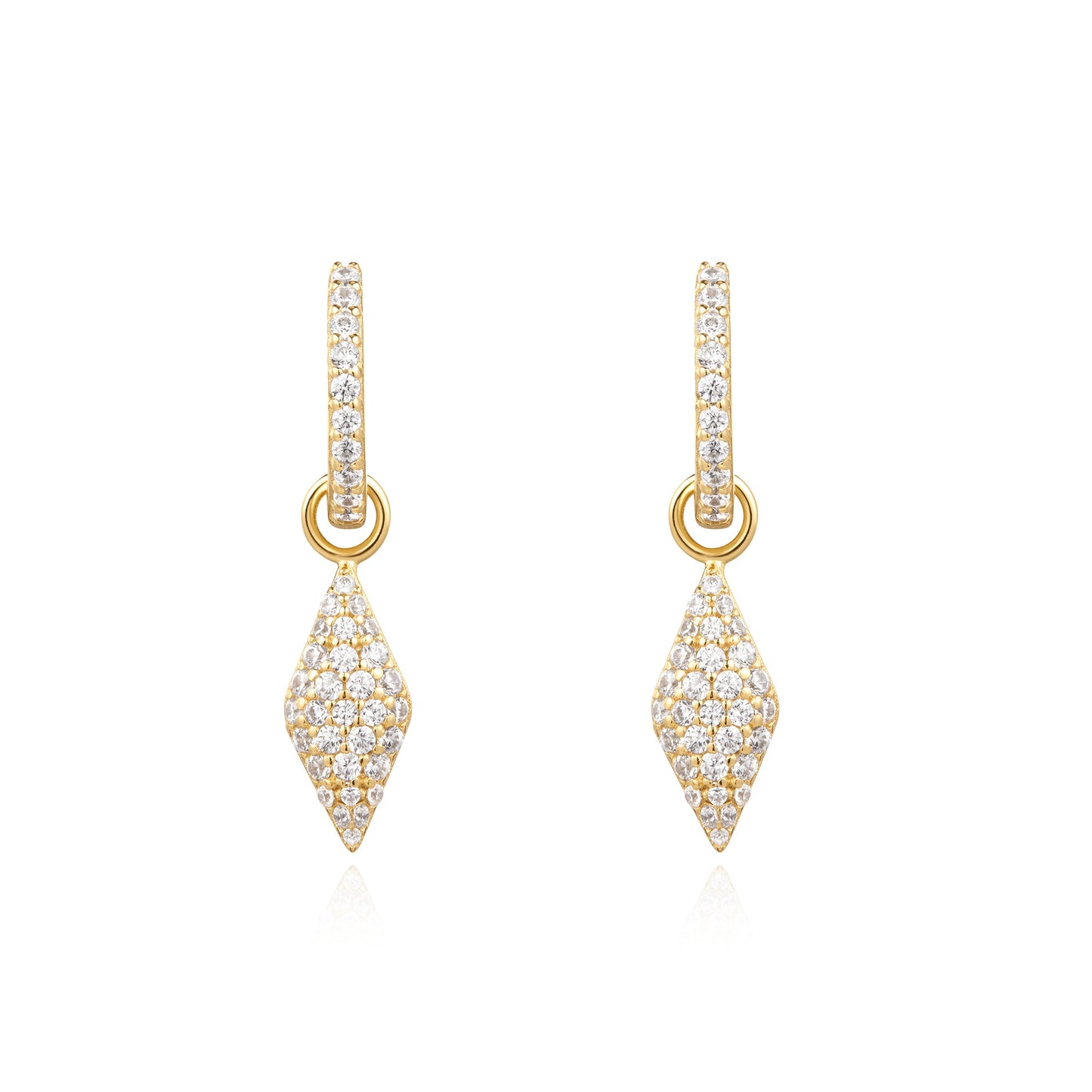 Gold Pavé Sparkle Huggies