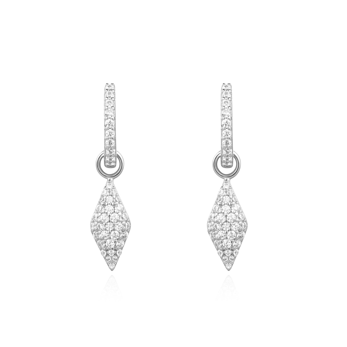 Silver Pavé Sparkle Huggies