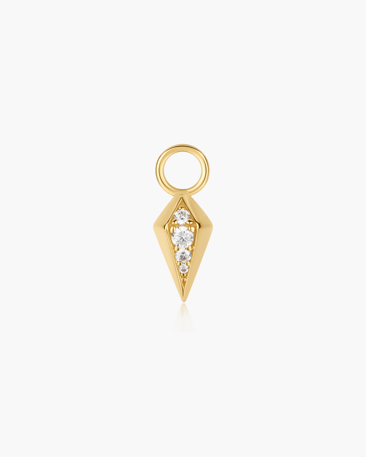 Gold Rhombus Earring Charm