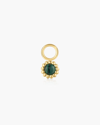 Gold Malachite and Turquoise Earring Charm