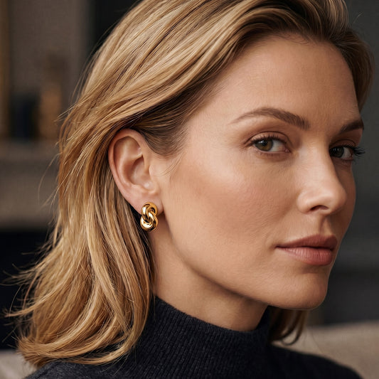 La Chattels Gold Twist Earrings