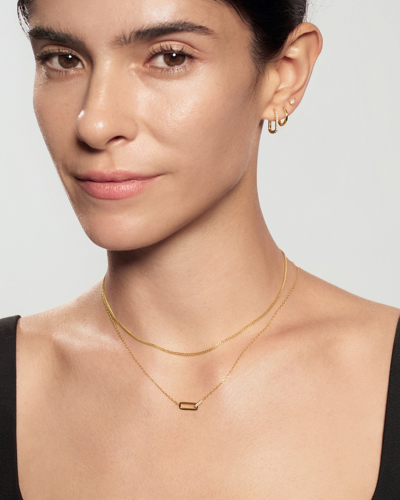 Gold Glam Oval Hoop Earrings for everyday wear