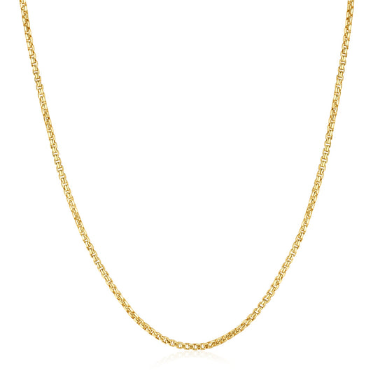 Gold Box Link Chain Necklace