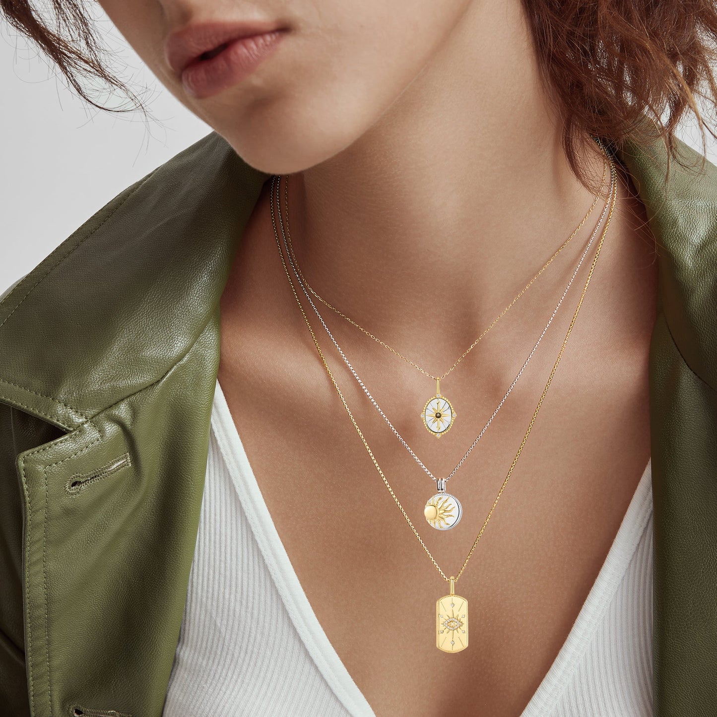 Gold Box Link Chain Necklace