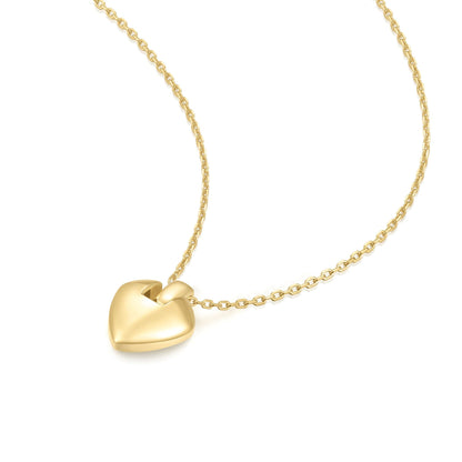 Gold Shield Pendent Necklace
