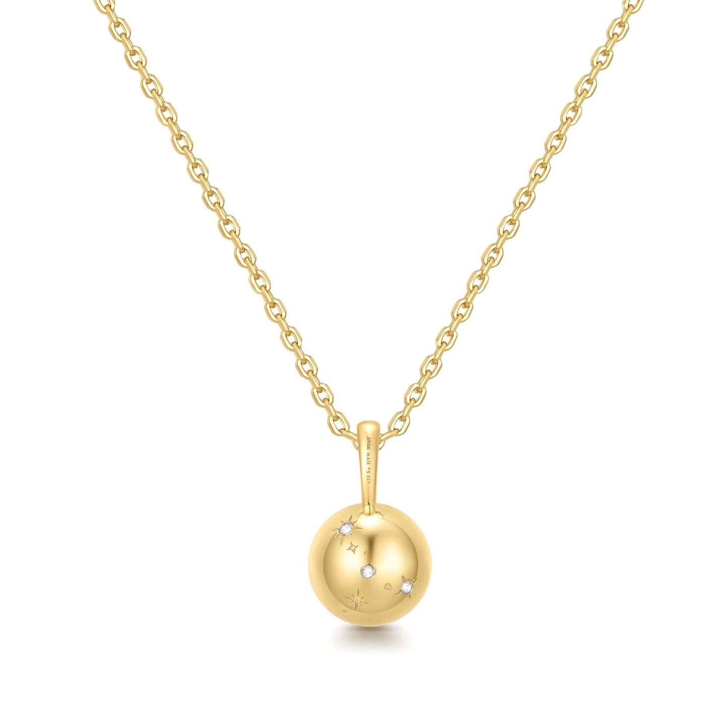 Gold Mother of Pearl Pendant Necklace