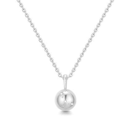 Silver Mother of Pearl Pendant Necklace