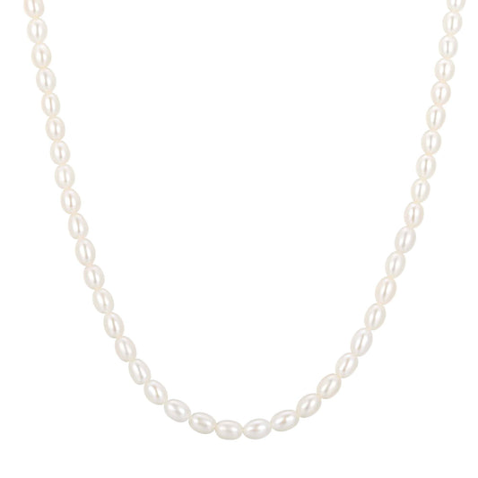 Gold Pearl Beaded Necklace