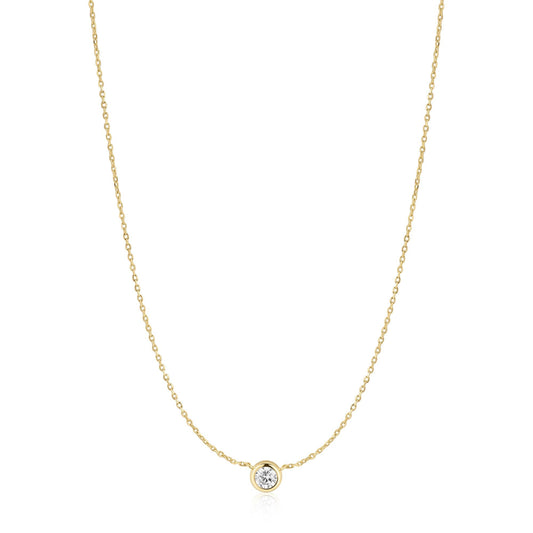 Gold Just You Solitaire Necklace