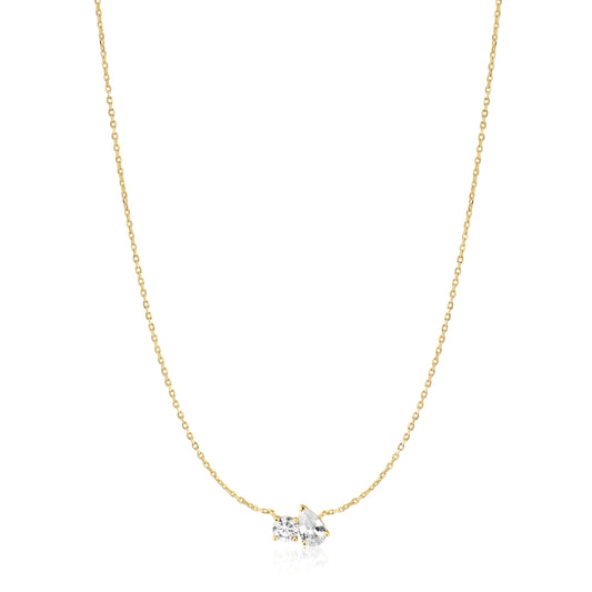 Gold Toi & Moi Necklace