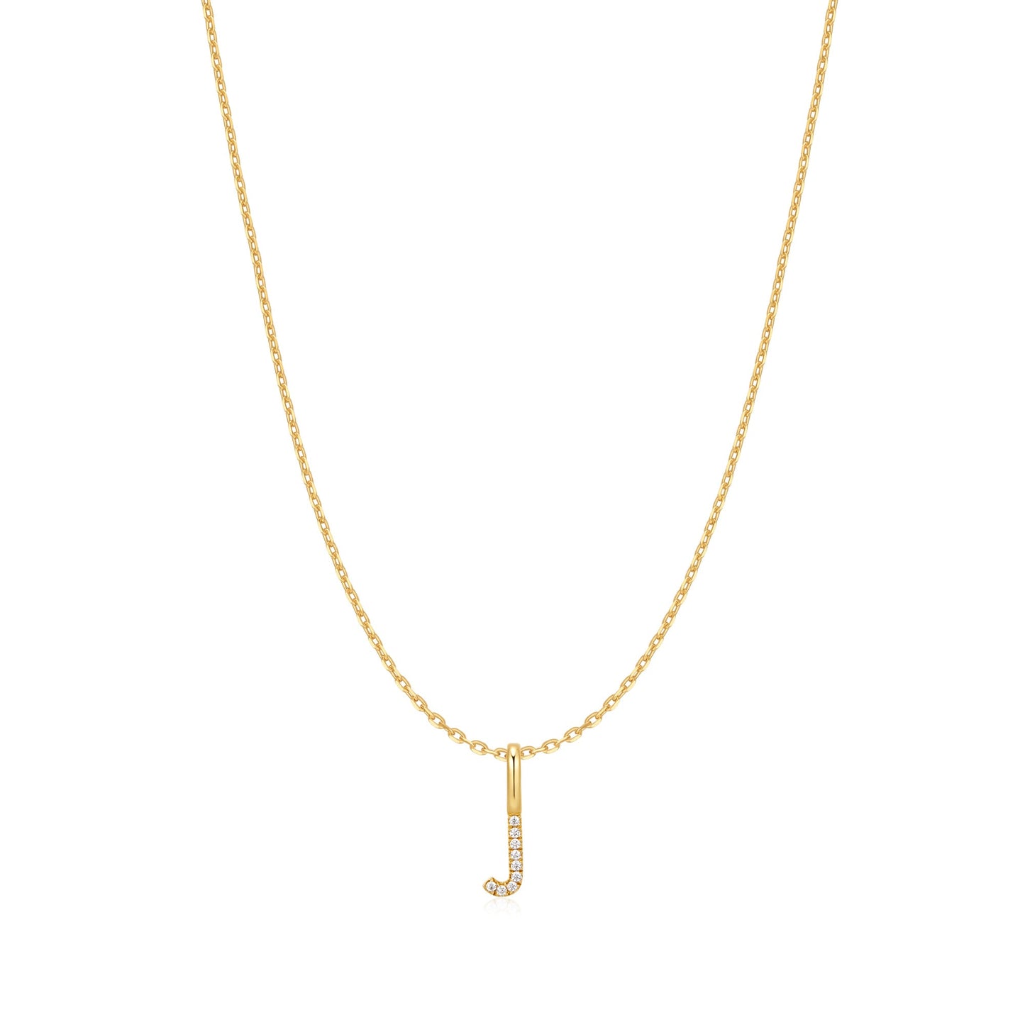 Gold Letter J Initial Necklace