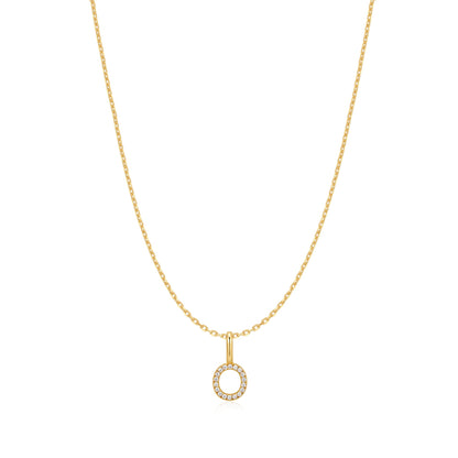 Gold Letter O Initial Necklace