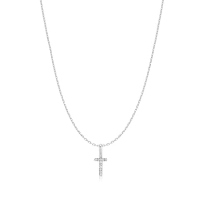Silver Letter T Initial Necklace