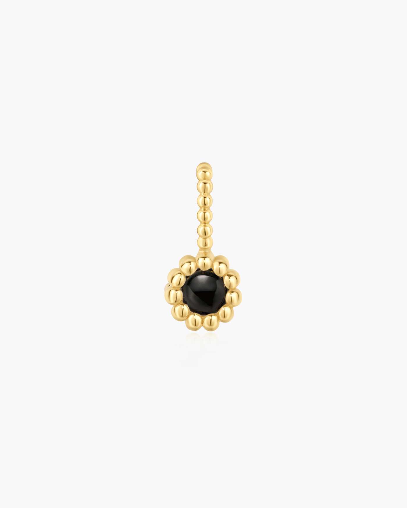 Gold Black Onyx and Mother of Pearl Charm