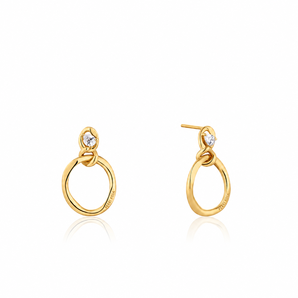 Perri Foia Cachet Hollow Drop Earrings