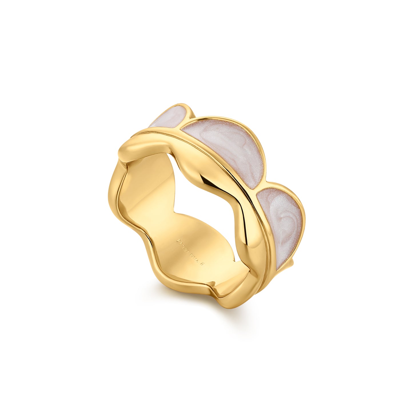 Perri Foia Roseate Wavy Pink Enamel Band