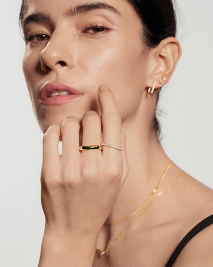 gold pavé ring - Ania Haie