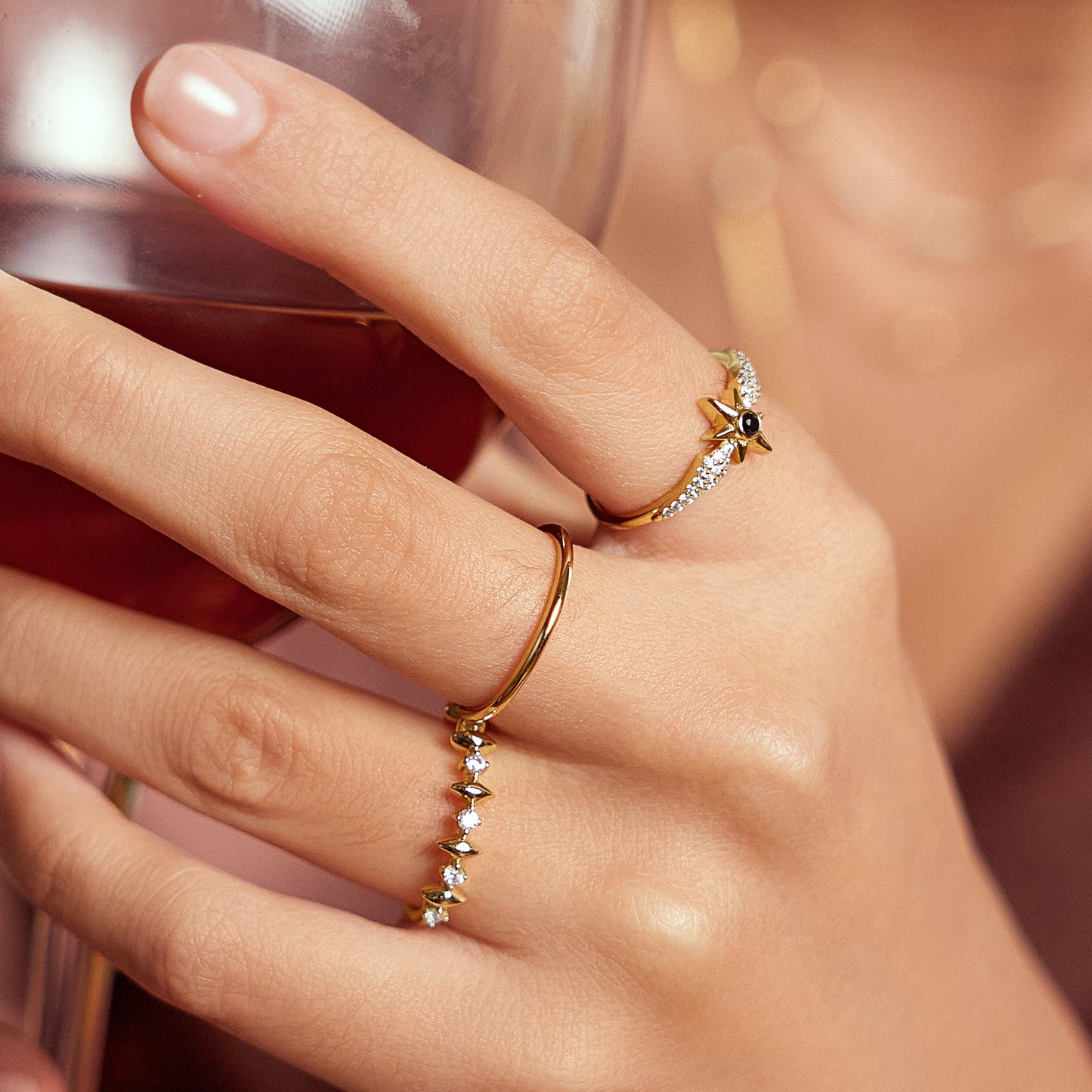 Gold Multi Sparkle Ring