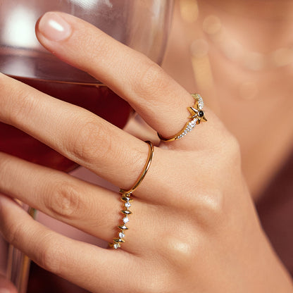 Gold Multi Sparkle Ring