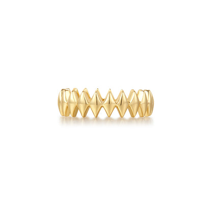 Gold Half Pavé Sparkle Ring