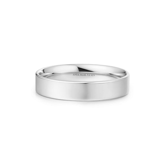 Silver 4mm Smooth Band