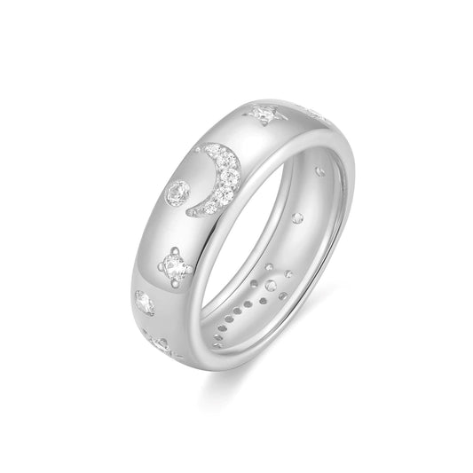 Silver Celestial Chunky Ring