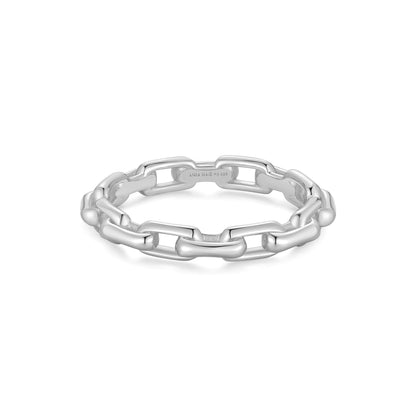 Silver Paper Clip Link Ring