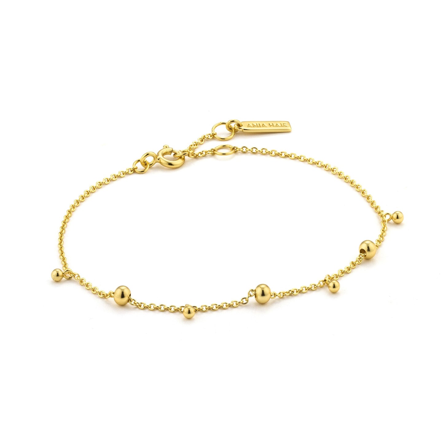 Ania Haie gold modern drop balls bracelet