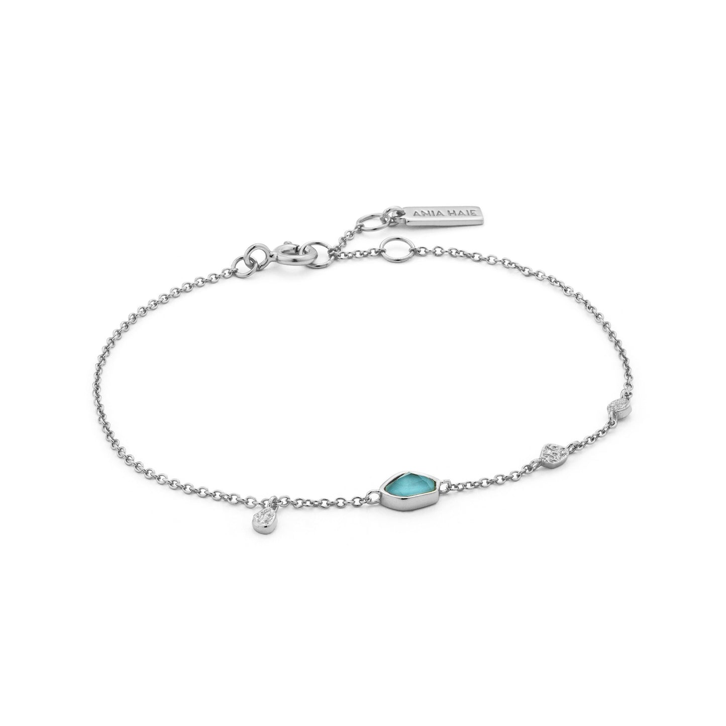 Ania Haie silver turquoise discs bracelet