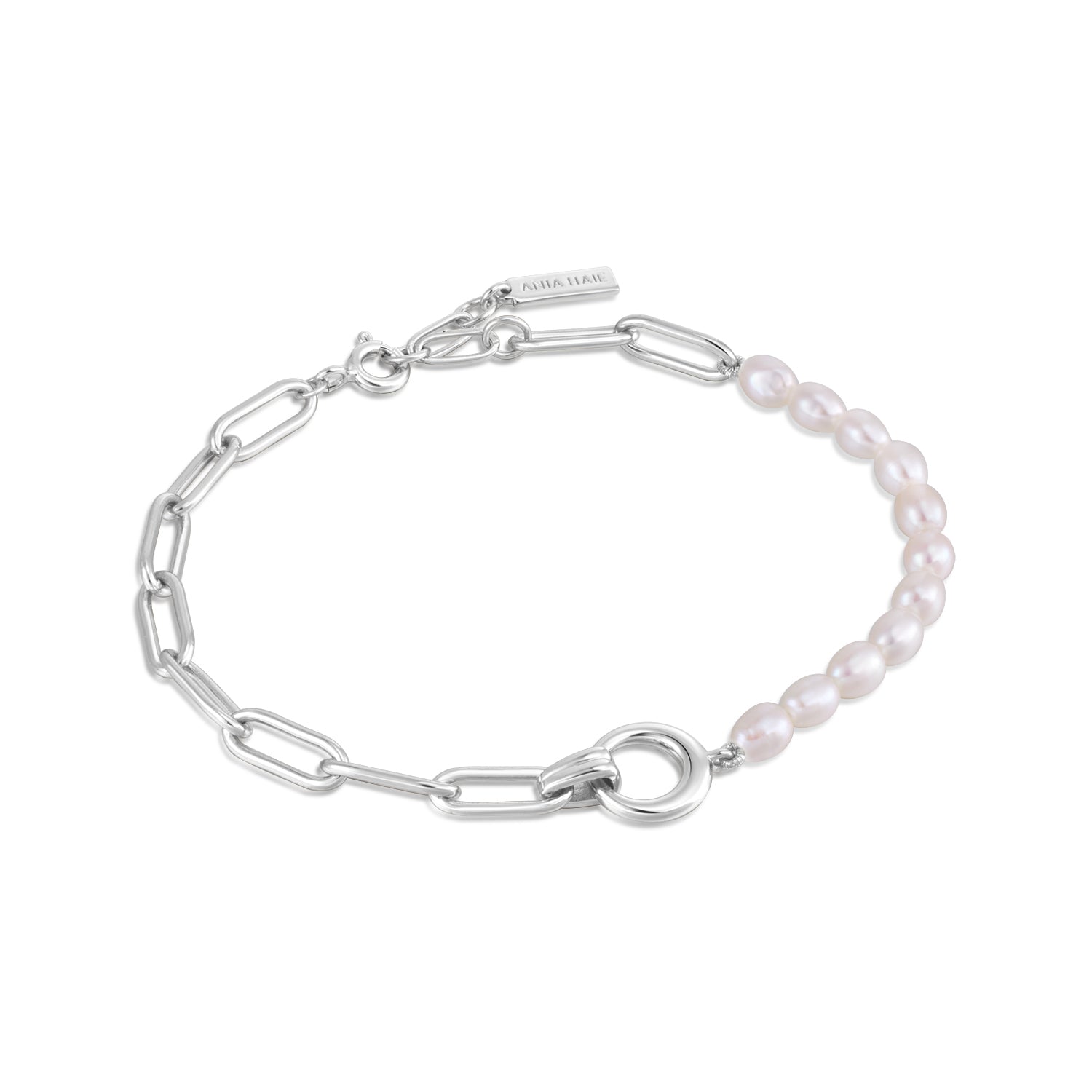 Ania Haie Sterling Silver Stud Link Charm Bracelet | Fernbaugh's Jewelers