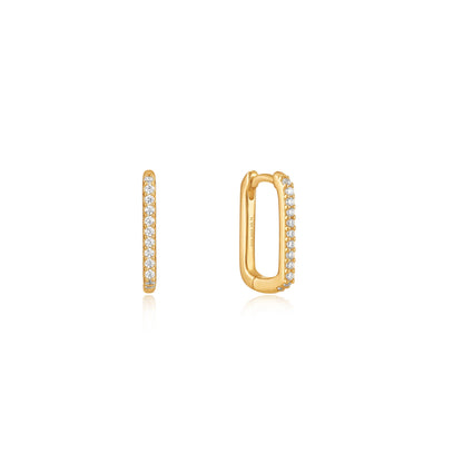 Ania Haie Gold Glam Oval Hoop Earrings 