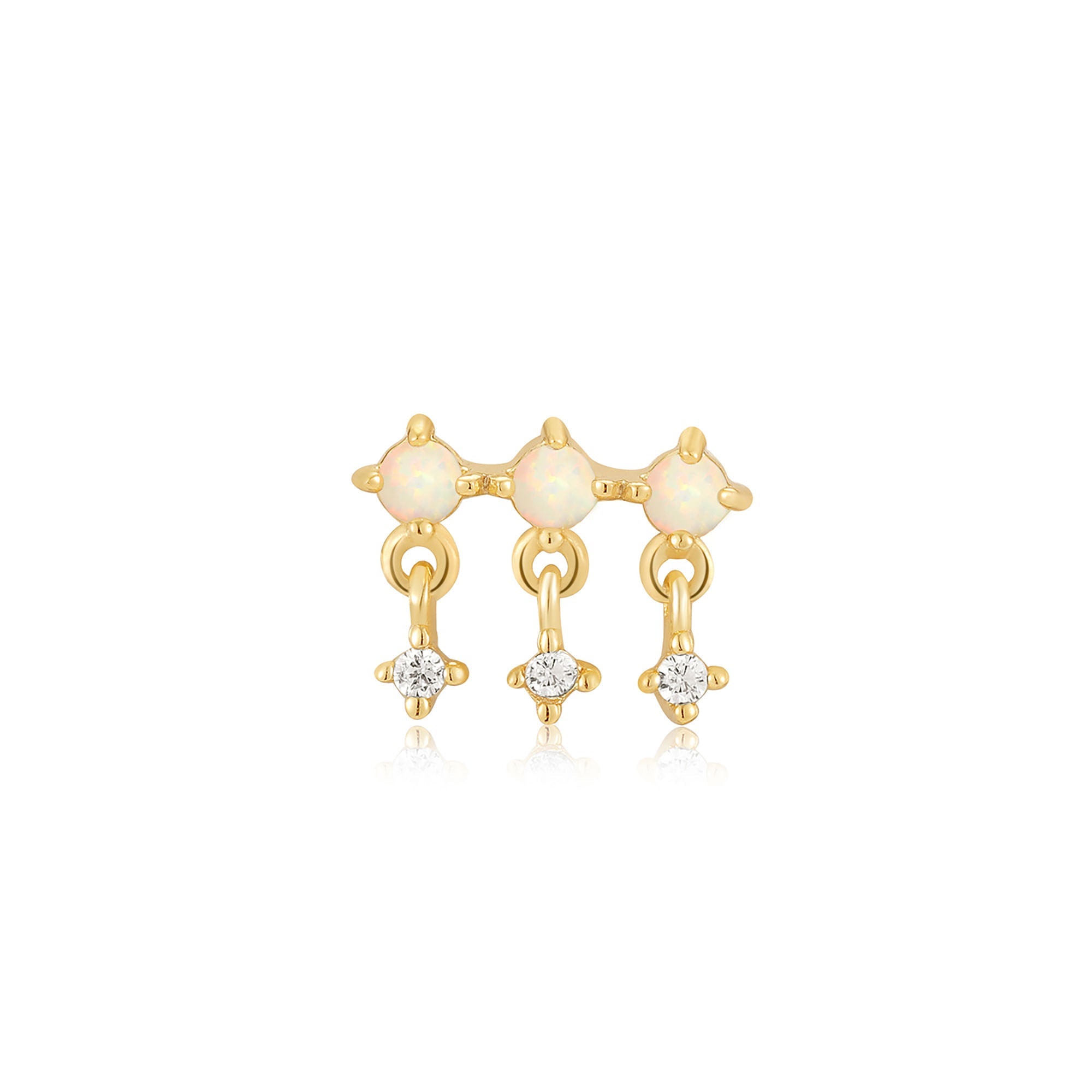 ハワイアンジュエリー ピアス K18ゴールド フラットフープピアス
