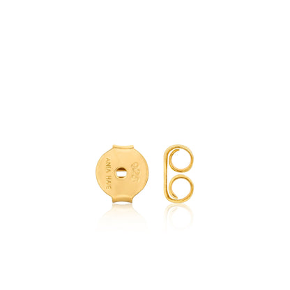Ania Haie Gold Pearl Mini Hoop Earrings details