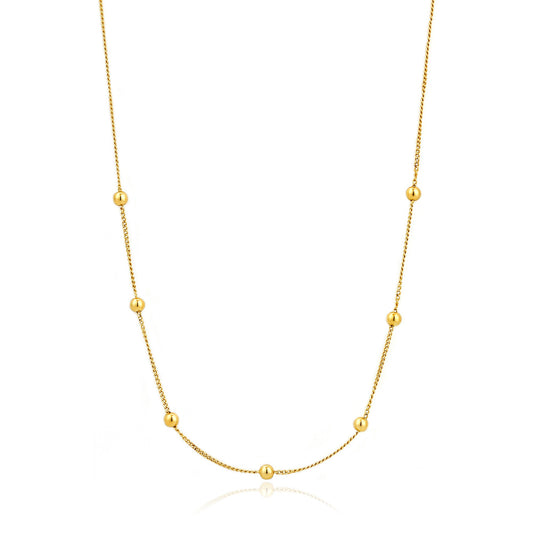 Gold Modern Beaded Necklace