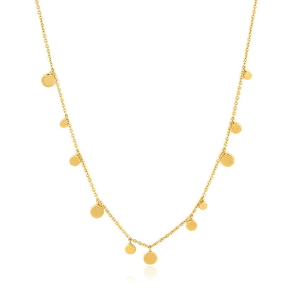 Ania Haie gold geometry mixed discs necklace