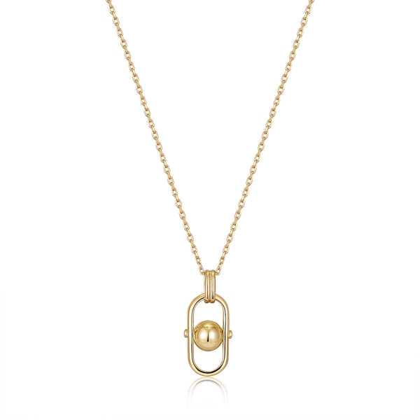 Gold Orb Link Drop Pendant Necklace – Ania Haie US